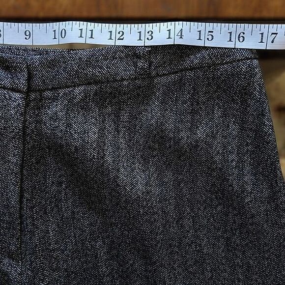 Vtg Y2K Precis charcoal grey herring bone wide leg dress pants - Picture 7 of 11